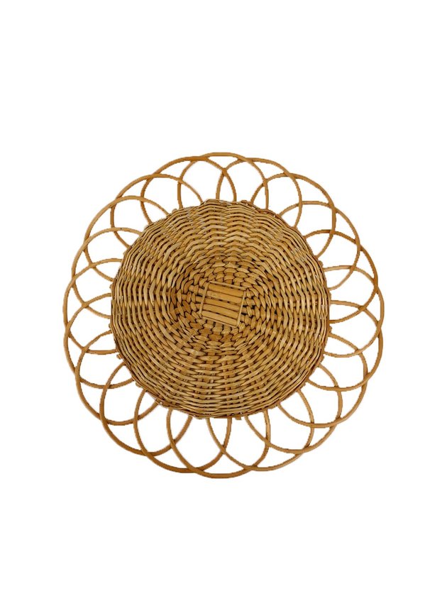 sousplat jogo americano fibras naturais vime flor 35cm lili casa e construcao