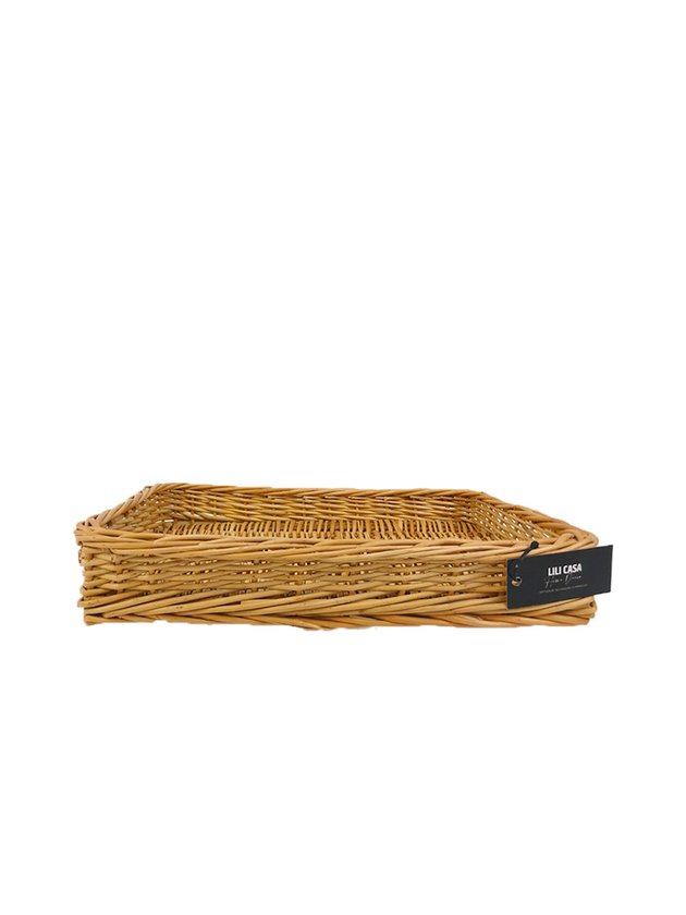 bandeja fibra natural retangular pequena 35cm vime lili casa e construcao