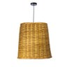 luminaria pendente oval 40 fibra natural vime lili casa e construcao