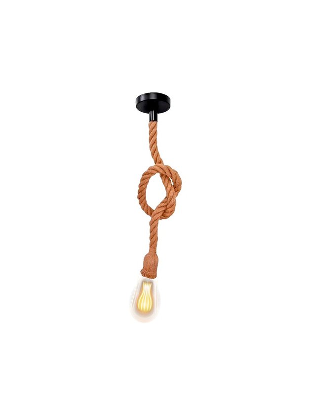 pendente corda 1 lampada sisal lili casa e construcao