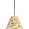luminaria pendente palha cone fibra natural boho lili casa e construcao