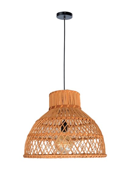 luminaria pendente detalhe cupula 40 fibra natural vime lili casa e construcao