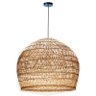 luminaria pendente rattan natural fibra 60cm lili casa e construcao