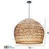 luminaria pendente rattan natural fibra 60cm 50cm lili casa e construcao