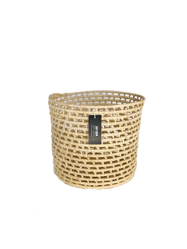 cesto cachepo palha natural cru g lili casa