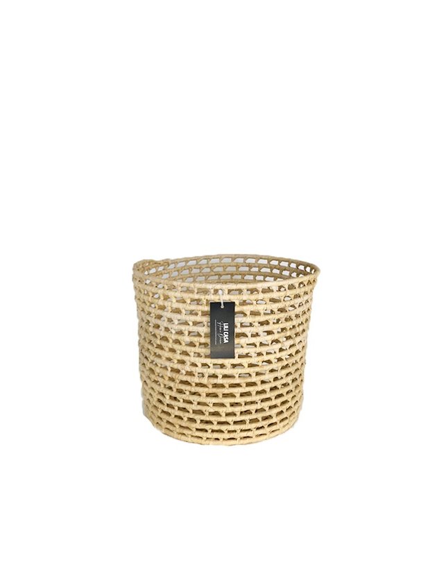cesto cachepo palha natural cru m lili casa