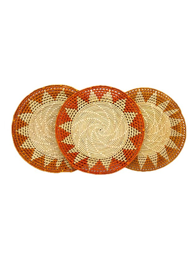 sousplat palha natural mesa posta estrela variacao laranja lili casa e construcao