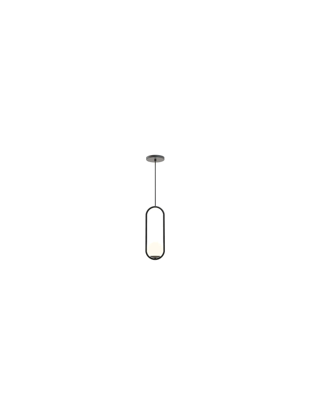 luminaria pendente globo leitoso preto lili casa e construcao