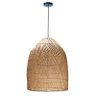 luminaria pendente rattan natural fibra 43cm lili casa e construcao