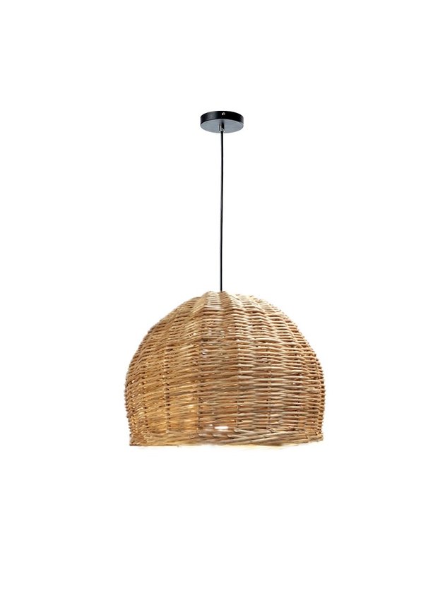 luminaria vime fibra natural 50cm grande lili casa e construcao