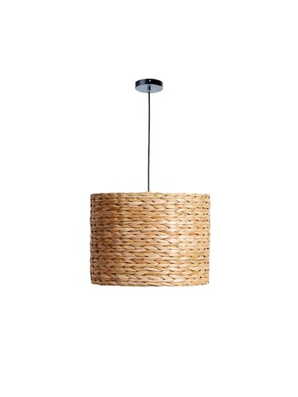 luminaria pendente palha cilindro taboa fibra natural boho lili casa e construcao
