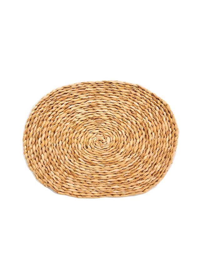 sousplat palha natural taboa oval lili casa e construcao