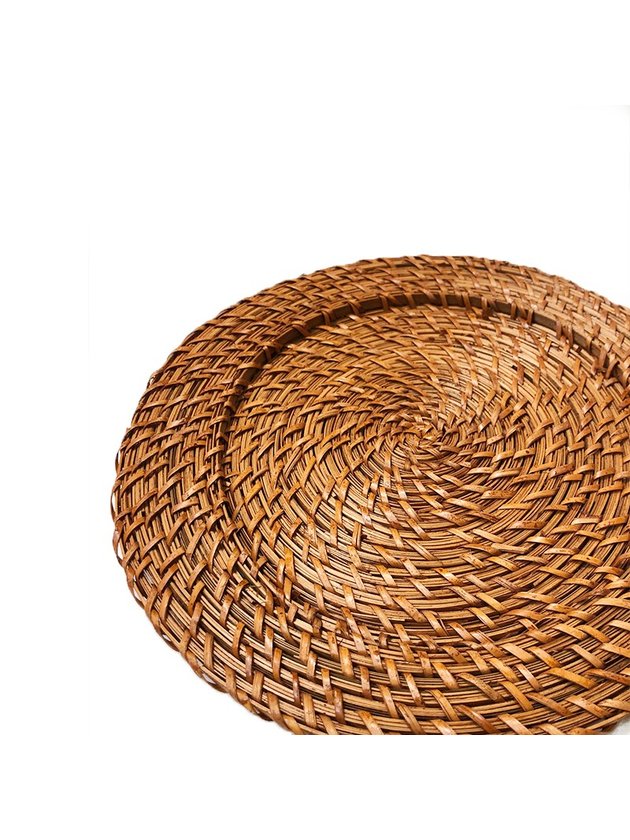 sousplat palha natural recuado detalhe mesa posta bambu lili casa e construcao