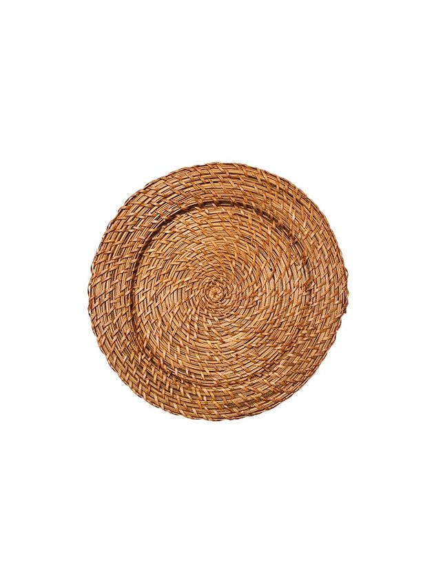 sousplat palha natural recuado mesa posta bambu lili casa e construcao