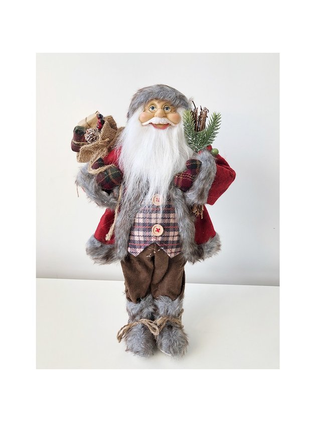 enfeite natalino papai noel vermelho christmas lili casa e construcao