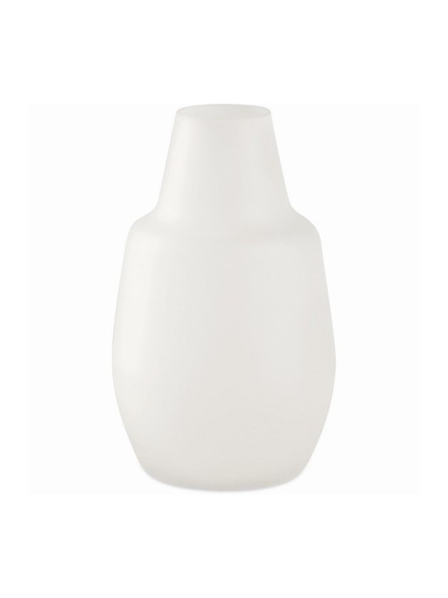 vaso decorativo vidro branco leitoso lili casa e construcao