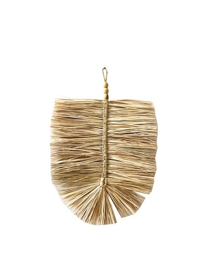 adorno de parede cocar 50cm palha natural lili casa e construcao