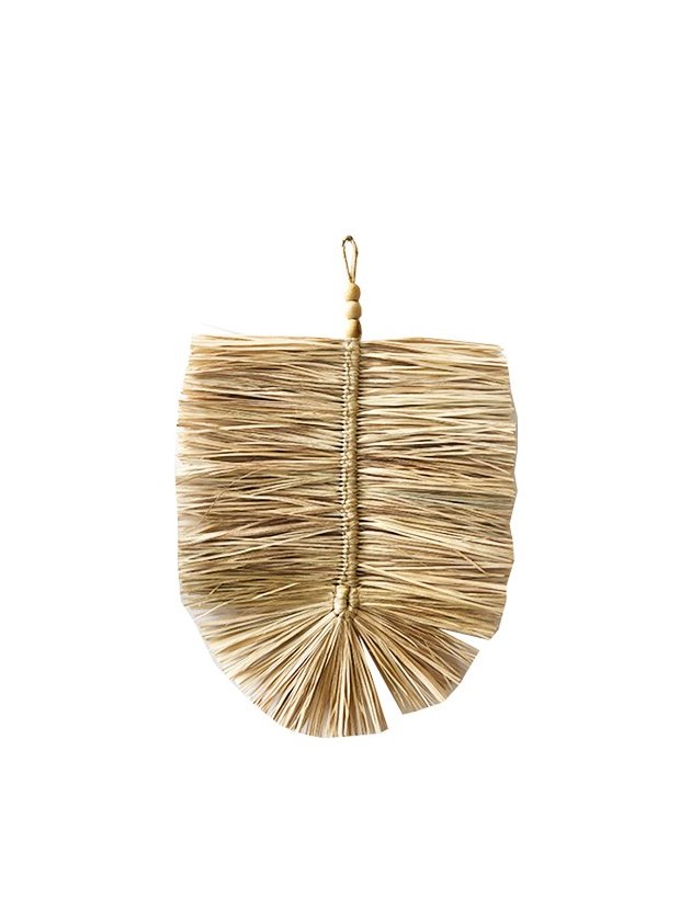 adorno de parede cocar 50cm palha natural lili casa e construcao