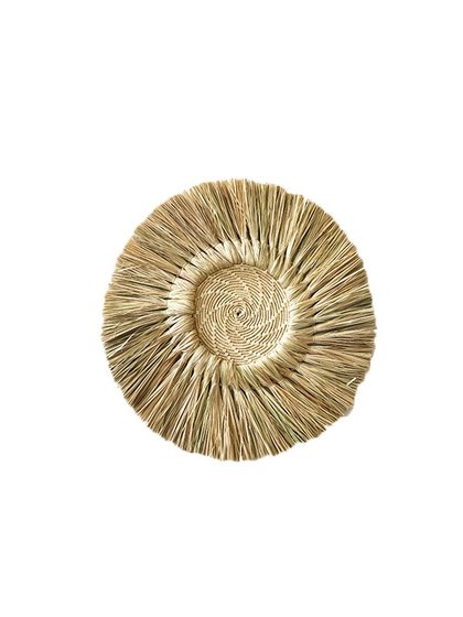 adorno de parede redondo 55cm palha natural lili casa e construcao