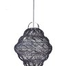 luminaria pendente rattan moon 50cm media black fibra natural lili casa e construcao