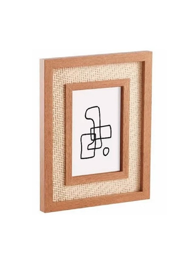 porta retrato decorativo palhinha italiana e rattan medio lili casa e construcao