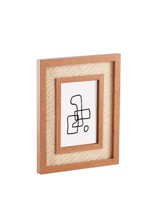 porta retrato decorativo palhinha italiana e rattan pequeno lili casa e construcao