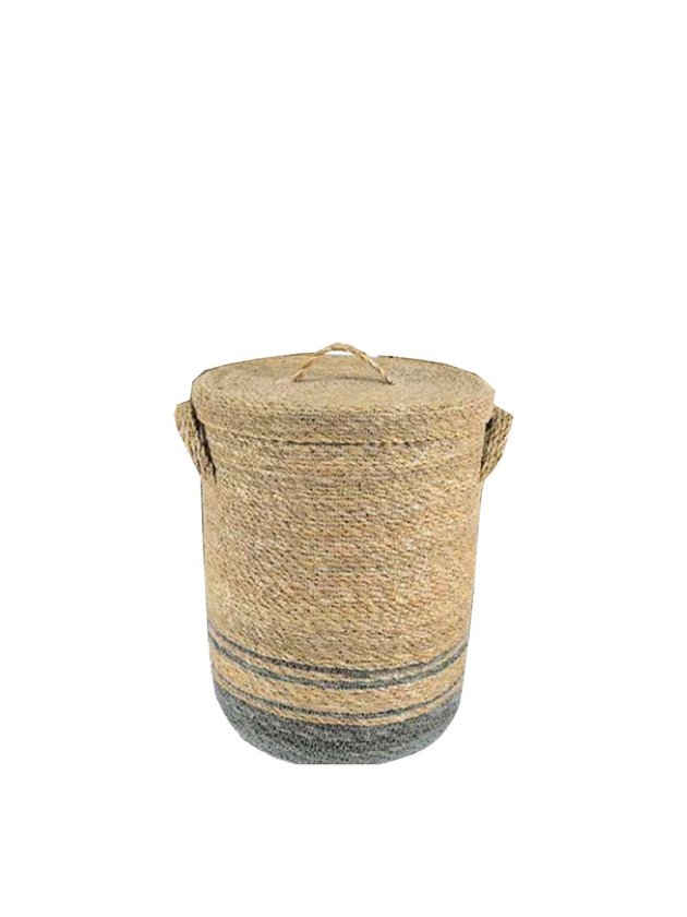 cesto cachepo palha natural cru p com tampa lili casa