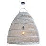 luminaria pendente rattan branco fibra natural lili casa e construcao