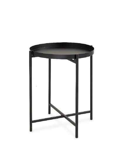 mesa lateral metal preta 38cm lili casa e construcao