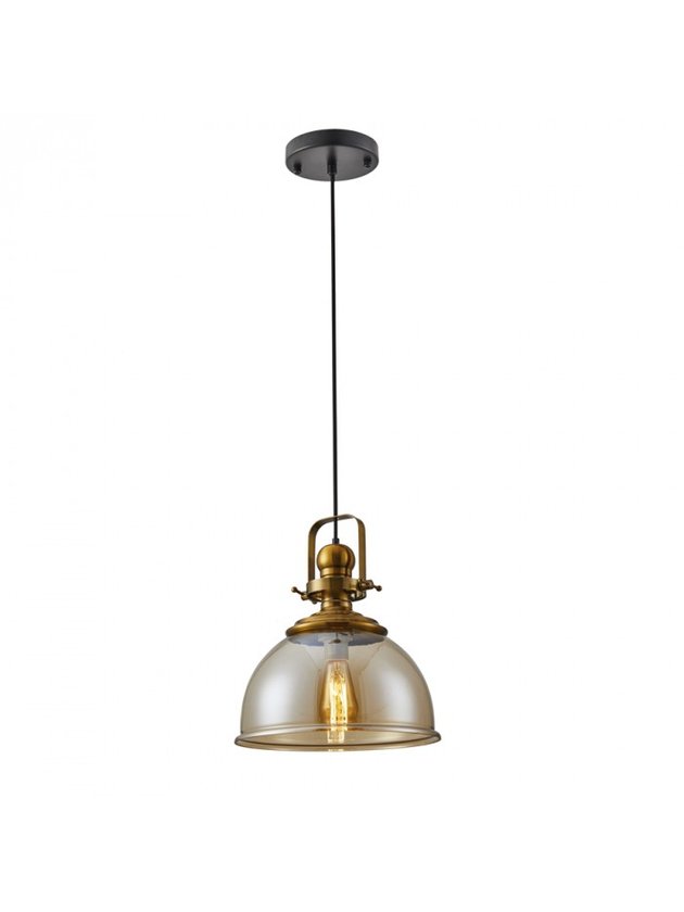 pendente tion rod 32x38cm vidro e metal ouro fosco e ambar nordecor 2583 lili casa e construcao