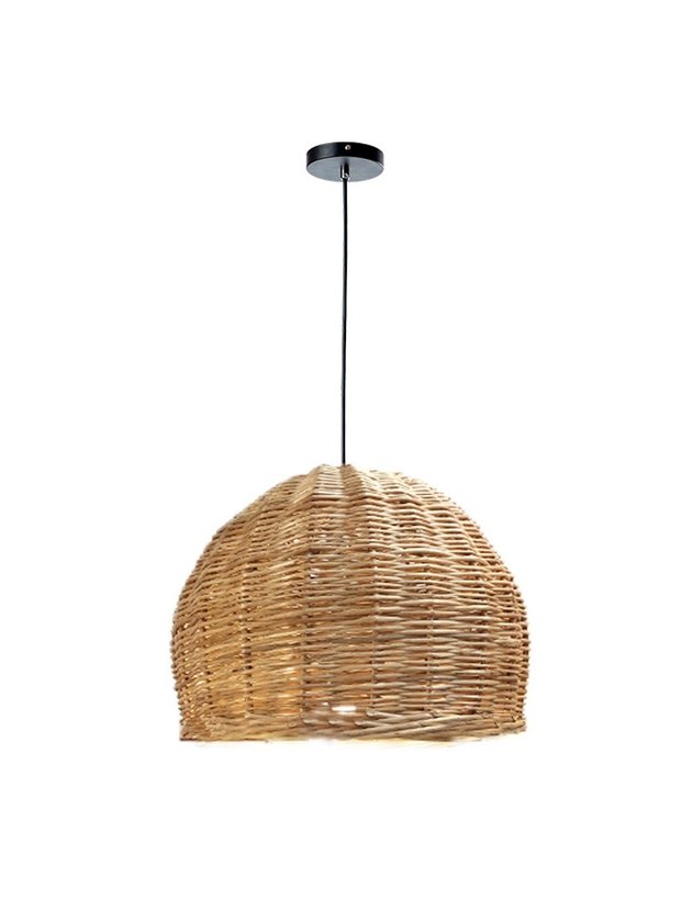 luminaria vime fibra natural 60cm grande lili casa e construcao