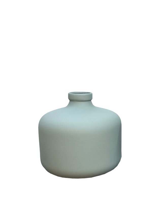vaso de ceramica decorativo nordico botija para flores baixa verde cha medio lili casa e construcao