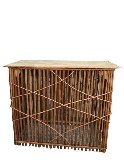 mesa lateral vime aparador retangular natural lili casa e construcao