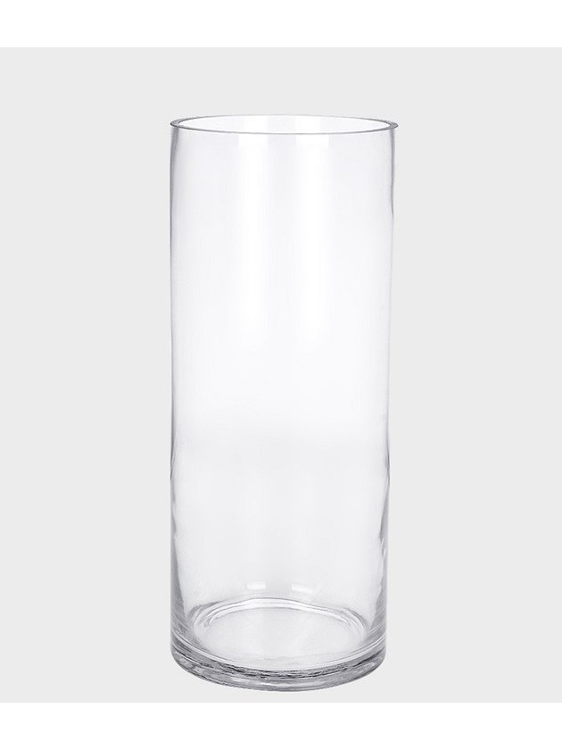 vaso tubo 40cm transparente lili casa e construcao