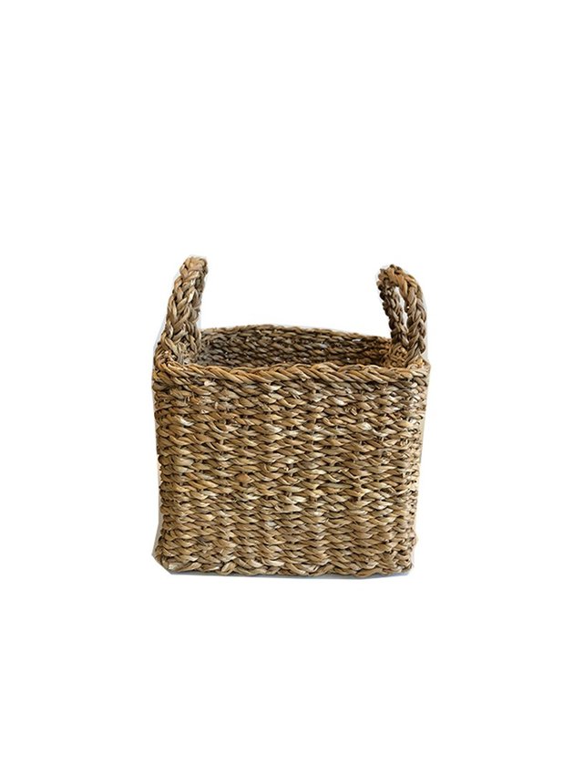 cesto cachepo palha natural pequeno terra quadrado lili casa