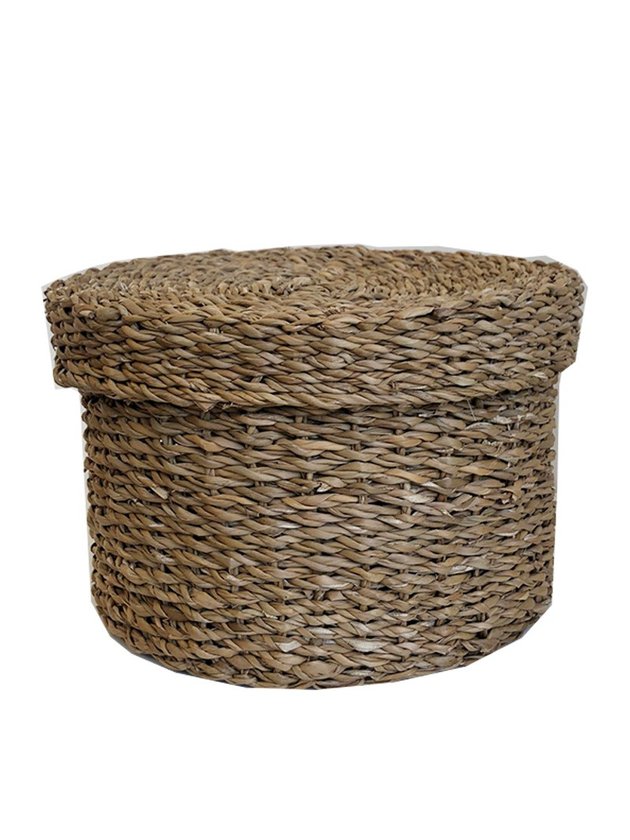 cesta palha natural com tampa terra g lili casa e construcao