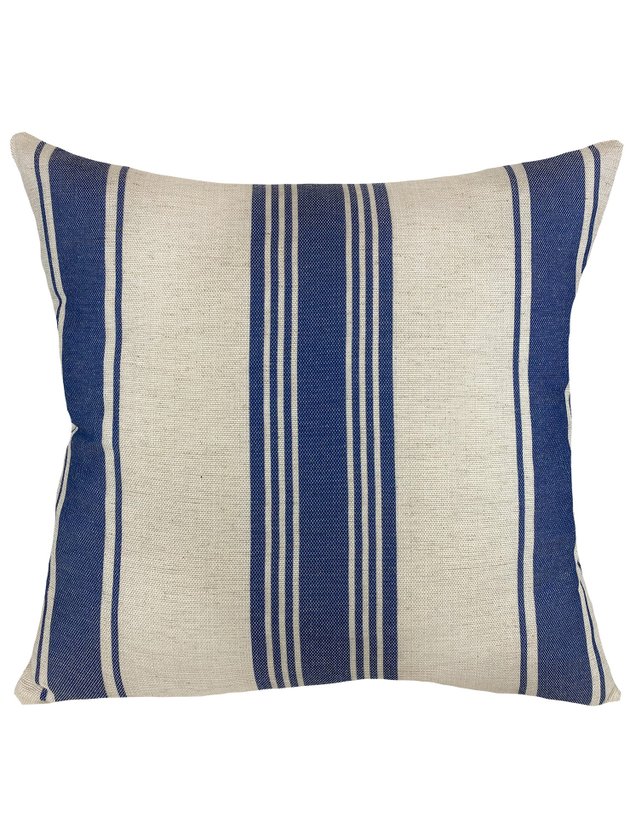 almofada 52x52 listras azul linho ili casa