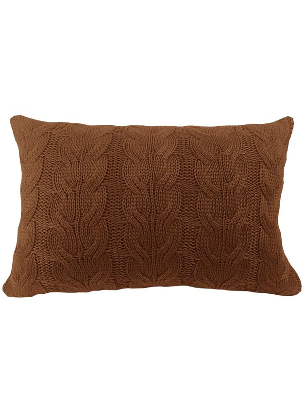 almofada baguete cascata trico ferrugem 35x58 lili casa