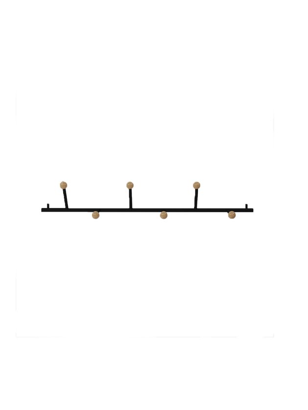 cabideiro gancho bali preto bali horizontal aco industrial lili casa