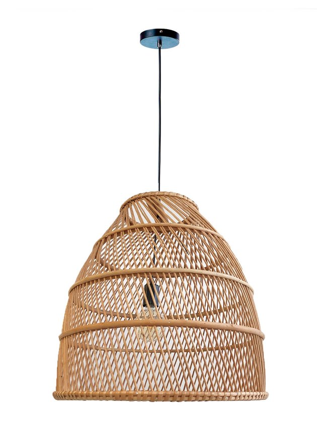 luminaria vime fibra natural 45cm lili casa e construcao