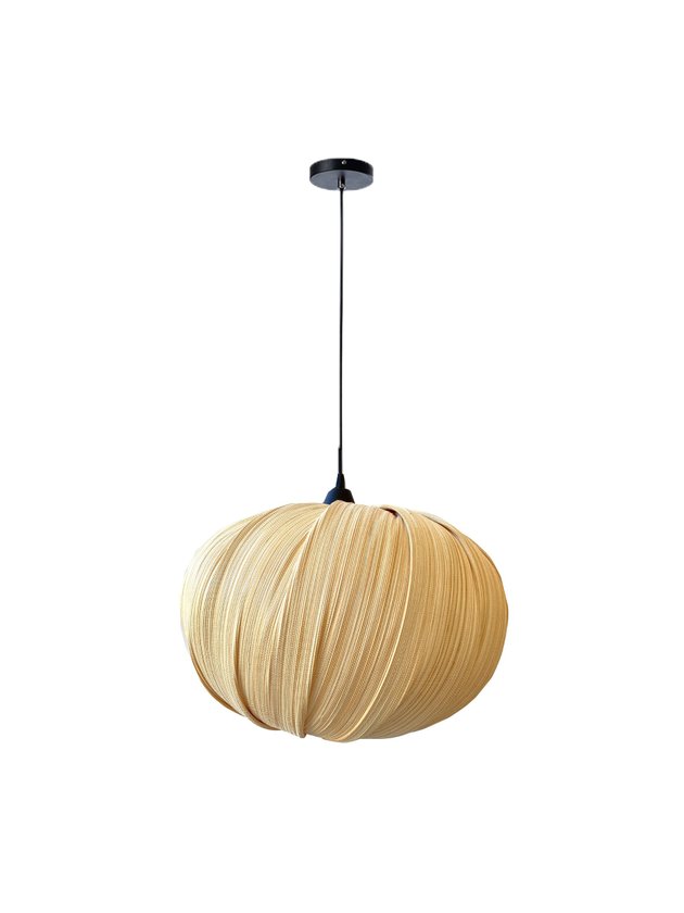 luminaria luna 40cm bambu pendente lili casa home decor