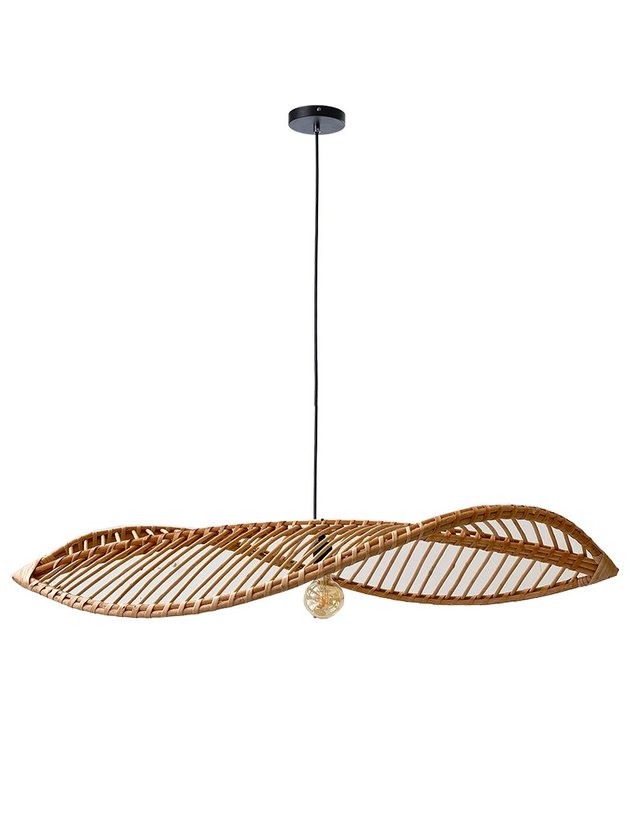 luminaria pendente vime escama fibra natural lili casa e construcao