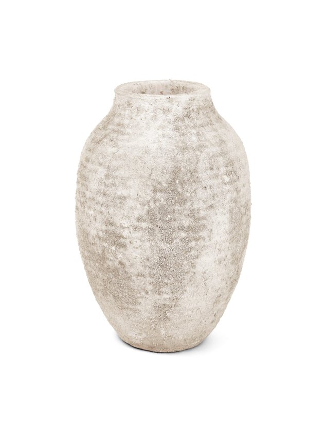 vaso ceramica texturizado cinza g