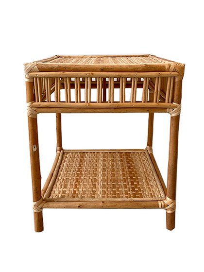 mesa lateral quadrada vime lili casa home decor