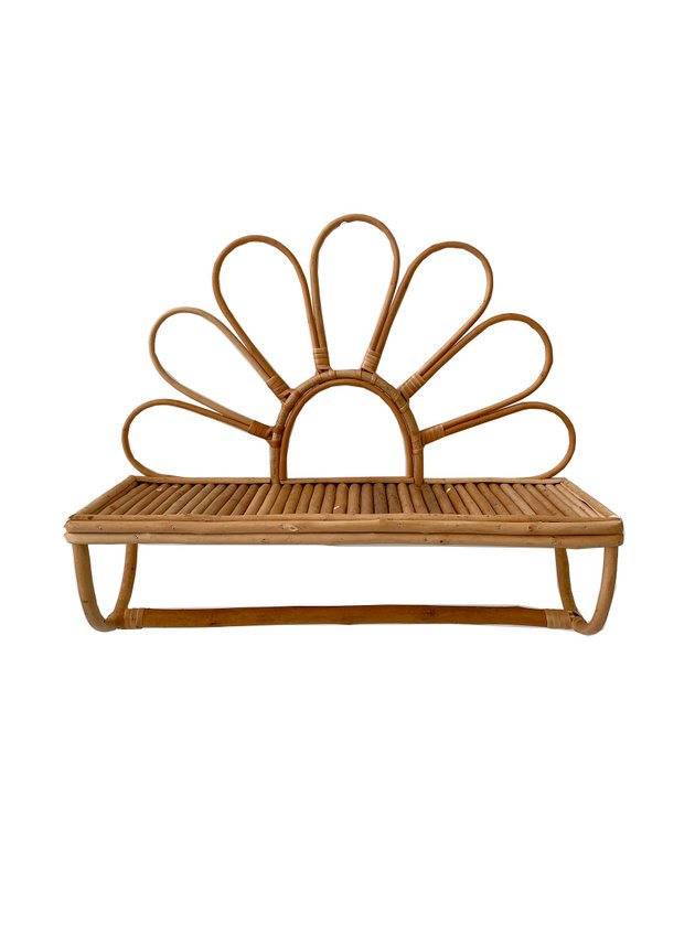 cabideiro gancho vime fibra natural flor boho chic lili casa home decor