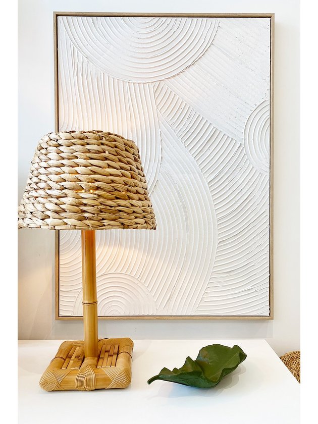 decoracao mediterranea quadro minimalista abajur bambu lili casa home decor