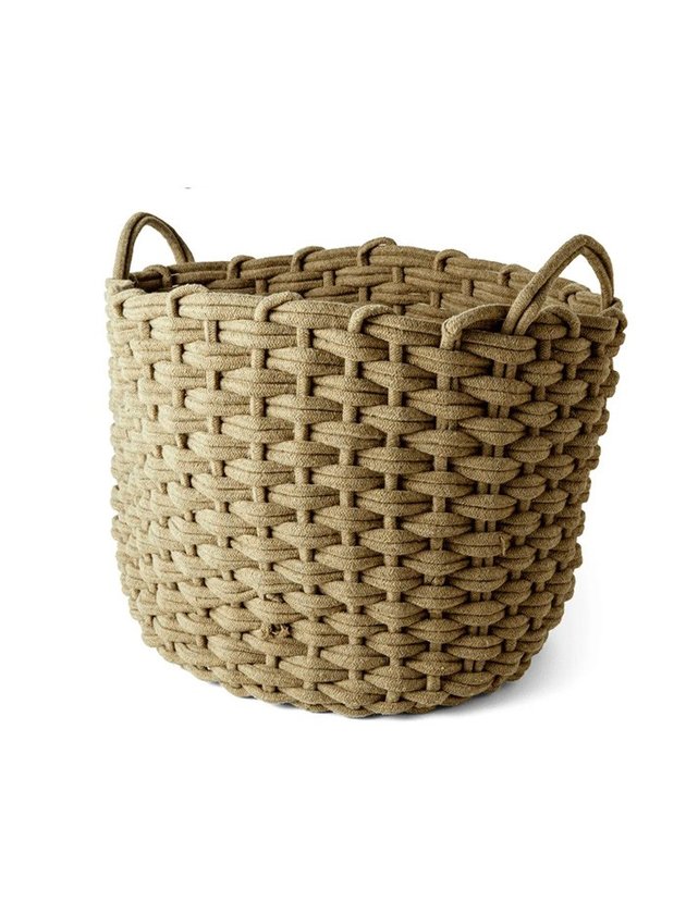 cesto corda nautica verde trancado grande home decor lili casa