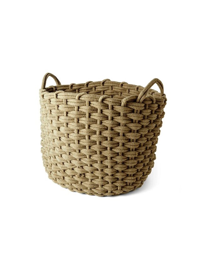 cesto corda nautica verde trancado medio lili casa home decor