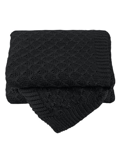 manta trico preto lili casa