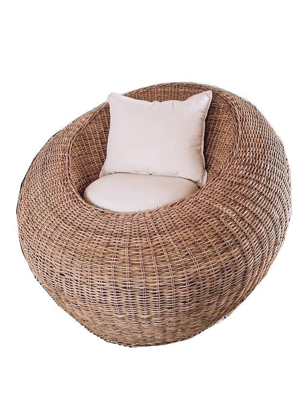 cadeira poltrona rattan junco natural adulto lili casa e construcao